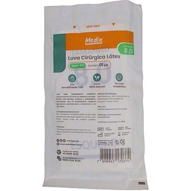 Imagem de Luva Cirúrgica de Látex Medix - Sem Pó - 8.0 - Par