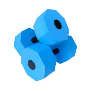 Imagem de UGPLM 2 peças halteres aquáticos acessórios EVA pesos de água pesos de piscina halteres para treino de fitness esportes aquáticos adultos, Azul