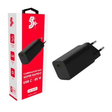 Imagem de Carregador Super Turbo Gan Tipo-c 65w Fast Charger - Preto