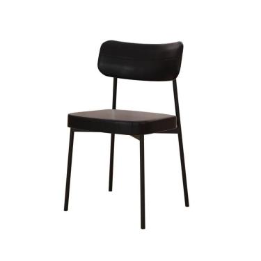 Imagem de Cadeira Mynna Fixa C/4 Pes 525 X 470 X 790 Mm C/1 Un. Courino Preto Courino Preto