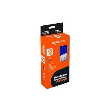 Imagem de Marcador para Retroprojetor & CD Ponta Dupla Jocar Office C/12 (Azul)
