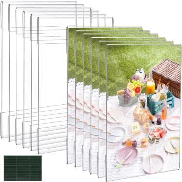 Imagem de Qunclay 12 porta-retratos de acrílico, 28 x 43 cm, moldura transparente para parede, moldura de acrílico transparente com fita, fixada na parede, exibição de imagens para escritório doméstico