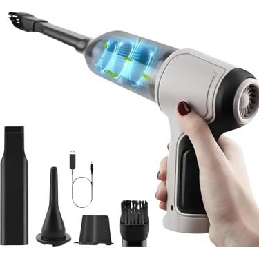 Imagem de Aspirador e Soprador Portátil 3 em 1 - Alta Potência e Multifuncional para Limpeza Completa Limpeza de Carro, Cozinha, Quarto, Sala, Banheiro, Escritório, Bateria Alta Motor 120W Recarregável USB