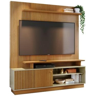 Imagem de Estante Home Para 65 Polegadas Ares Cumaru Opala Madetec