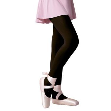 Imagem de Meia Calça Clássica Ballet Jazz Infantil Fio 40 Selene, EG, Preto