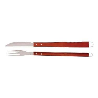 Imagem de Conjunto Para Assados E Churrasco Faca E Garfo Longo - mor