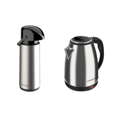 Imagem de Kit Chaleira Jarra Elétrica 1,8 + Garrafa Térmica 1,8 Verona Inox (220V)