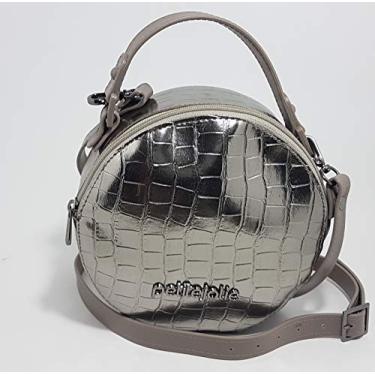 Imagem de Bolsa Redonda Mini Round Cinza Prateada Ombro Petite Jolie PJ4871 Transversal - Nova