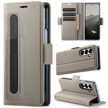 Imagem de Asuwish Capa de telefone para Samsung Galaxy Z Fold 7 5G 2025 capa carteira com compartimento S Pen SPen suporte para cartão de crédito suporte fino couro sintético acessórios para celular ZFold7 Z7 G