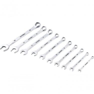 Imagem de Jogo Chave Combinada 6-22mm Cromo Vanádio Cromada 10 Vonder