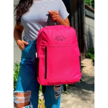 Imagem de Mochila Nylon Bolso Vertical Cat Not Today Estampada Personalizada Res