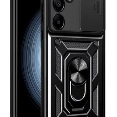 Imagem de Capa Capinha Armadura P/ Samsung Galaxy S24+ Plus C/ Proteção Da Camera Suporte Anel 360