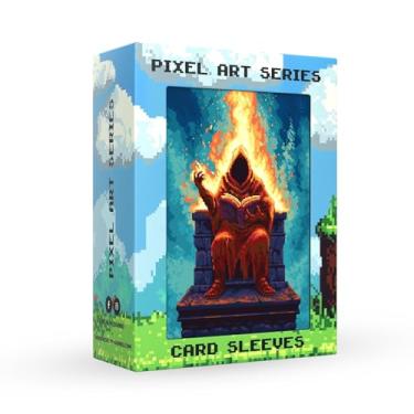 Imagem de (Pixel Art Series) 100ct TCG/MTG Textured Art Card Sleeves (Sorcerer's Tome)