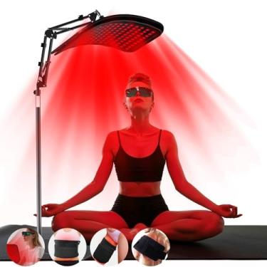Imagem de Terapia de luz vermelha para corpo, 3 em 1, lâmpada de terapia de luz infravermelha removível multifuncional 3 em 1, 660 nm e 850 nm, terapia de luz vermelha para corpo e rosto, costas, perna, cintura