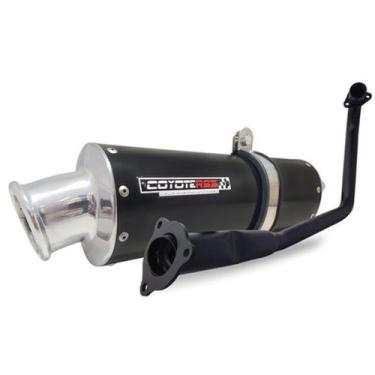 Imagem de Escape / Ponteira Coyote RS3 Alumínio Oval - CB 300 F Twister, Preto