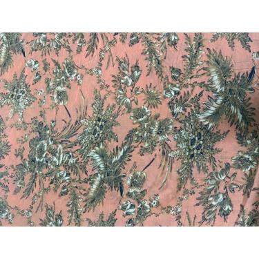 Imagem de Tecido estampado bloco à mão da Yard PRECUT 100% algodão 100% algodão tecido indiano leve para fazer tops de vestidos de verão Tecido indiano para artesanato Home Decore. (Design 112, 1 metro