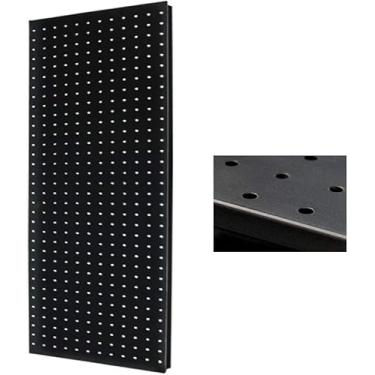 Imagem de Painel De Pegboard De Metal Garagem, Pegboard Montado Na Parede E Organizador De Ferramentas De Prateleira Para Oficina De Garagem De Galpão De Escritório Em Casa, Sistema De Monta, Black