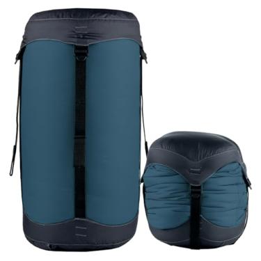 Imagem de Saco de Compressão, Leve e Compacto Resistente à Água com Tecido Ripstop, Saco para Saco de Dormir com Fecho de Cordão para Campismo, Caminhadas, Mochilão, 6L, 8,5L, 10L, 13L, 16L(Bleu Sarcelle)