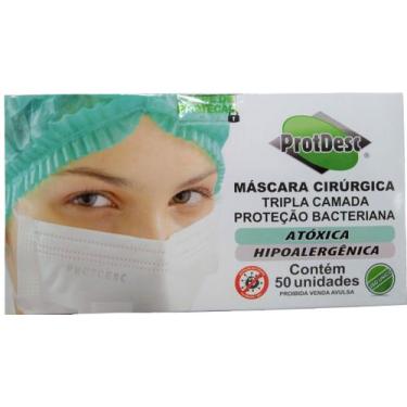 Imagem de Mascara tipo cirurgica protdesc cor verde ( cx 50 pç ) 