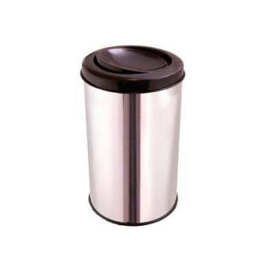 Imagem de Lixeira Inox Para Banheiro Reciclável 30 Litros Com Tampa - CM Design,