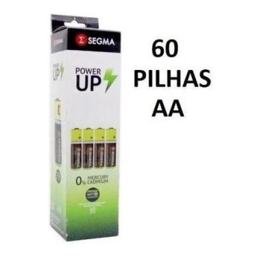 Imagem de Pilha Comum Pequena AA C/ 60 Unidades AASEG Proteção Anti Vazamento Se