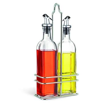 Imagem de Cuisinox Conjunto de galheteiro de azeite e vinagre com suporte, prata
