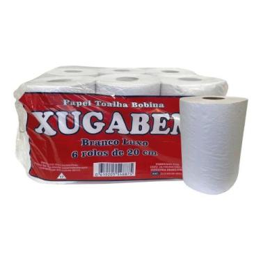 Imagem de Papel Toalha Bobina Luxo Xugabem com 6 rolos de 150 metros, 6 unidades