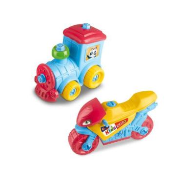 Imagem de Kit Moto e Trem de Brinquedo Multicolorido - LUA DE CRISTAL