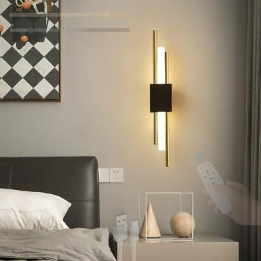 Imagem de Lâmpadas de parede LED reguláveis com controle remoto Bateria Arandelas USB Recarregáveis Iluminação de parede interna moderna com interruptor Magnético para sala de estar Quarto Corredor Escada