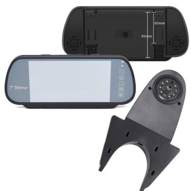 Imagem de Câmera reversa de luz de freio 3ª câmera de estacionamento + espelho de tela de 7 polegadas para VW Crafter T5 Sprinter vito Viano Citroen Dacia Fiat Ford Hyundai Isuzu Iveco Mitsubishi Nissan Peugeot