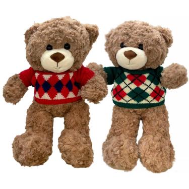 Imagem de Pelúcia Urso com Sueter de Lã 50cm Cor diversa 1 pç DRM1010 - Dorémi