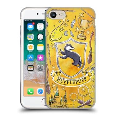 Imagem de Head Case Designs Capa de gel oficialmente licenciada com estampa Harry Potter Hufflepuff Relíquias da Morte XIII [grau militar] compatível com Apple iPhone 7/8/SE 2020 e 2022 e compatível com MagSafe