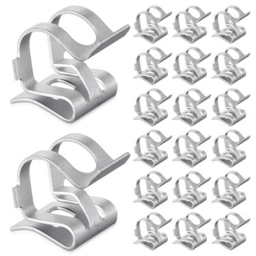 Imagem de Hicarer 100 peças de prendedor de mola de aço de mola de cabo CA para metal para 14-2 a 12-3 cabos prendedor durável resistente à corrosão para instalação rápida de cabos, fixação de parafuso de metal