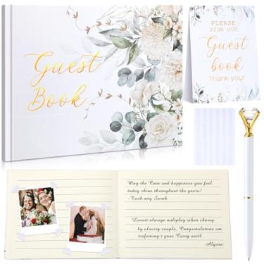 Imagem de Engrowtic Livro de visitas de casamento com livro de visitas de fotos pautado personalizado 2025 ano 88 para assinar na recepção festa álbum de fotos livro de login para casamento, chá de bebê