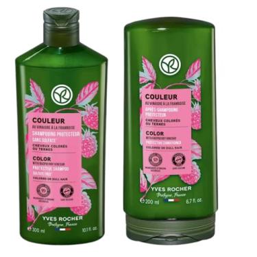 Imagem de Yves Rocher Conjunto de condicionador e xampu tingidos com proteção de cor e brilho de 2 a 300 ml. e 200 ml.