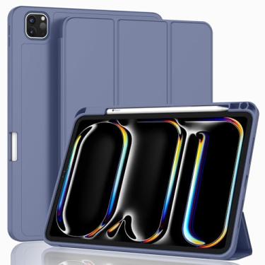 Imagem de ZryXal Nova capa para iPad Pro de 13 polegadas M4 (modelo 2024, 7ª geração) com suporte para lápis, capa inteligente para iPad [suporta Pencil Pro e Pencil (USB-C)], suporta Touch ID e despertar