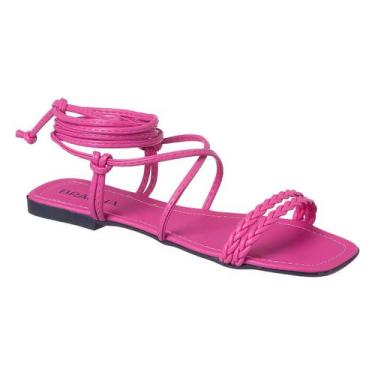 Imagem de Rasteirinha Trança Amarração BRADHA (013-0037), Pink, 36