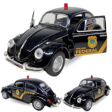 Imagem de Carrinho De Ferro Miniatura Fusca Policia Federal Nacional