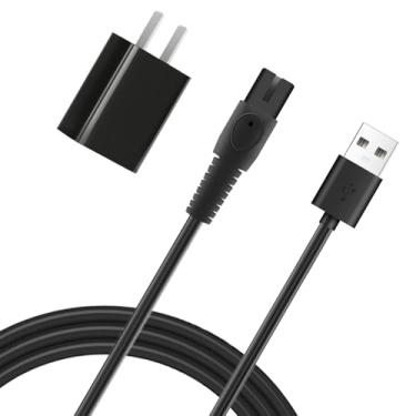 Imagem de Conjunto de carregador de substituição de 5 V com cabo USB para Philips Norelco - compatível com modelos MG9520/20, MG9510/60, MG5910/49, adaptador de alimentação compatível e cabo