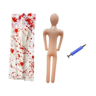 Imagem de Esquirla Manequim inflável de Halloween, corpo morto, cosplay, adereço assustador, horror, corpo falso, boneco para decoração de quintal, Style B
