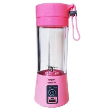 Imagem de Liquidificador Portátil 390Ml Usb Para Shake Vitaminas Rosa