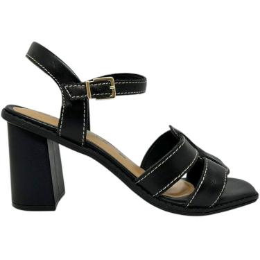 Imagem de Sandália Feminina Casual Social Dia a Dia Passeio Trabalho Salto Grosso Ultra Conforto Ramarim 2550203