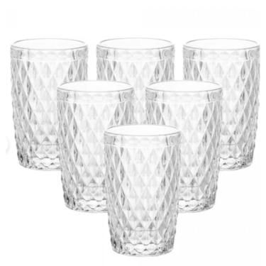 Imagem de Jogo De 6 Copos Altos Vidro 370ml Bico de Abacaxi Praticasa