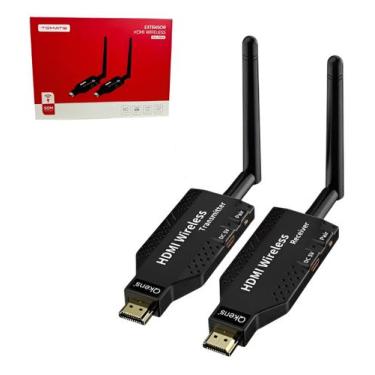Imagem de Transmissor Extensor Hdmi Sem Fio Wireless Preto 1080p 50m - TOMATE