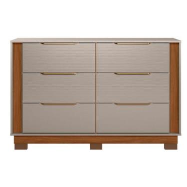 Imagem de Comoda Para Quarto 6 Gavetas Com Pés Giardino Demóbile - Domóbile, NOG