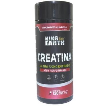 Imagem de Creatina King Earth 120 Cápsulas 750 mg  Suplemento Alimentar