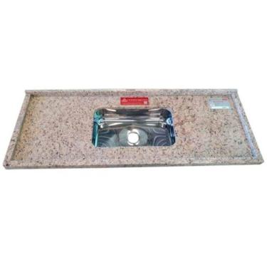 Imagem de Pia De Granito Plus Amarelo Santa Cecília 1,50 Metro - La Pia Plus Granito 1,50m Amar Santa Cecilia