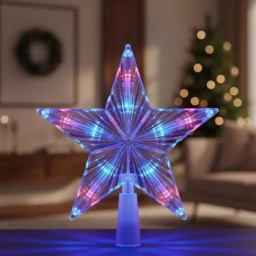 Imagem de Enfeite de natal - Estrela pisca 10 leds - Global, Colorido