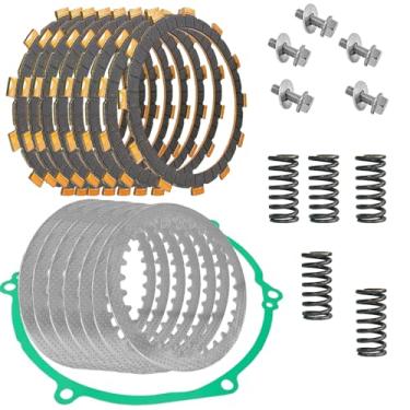 Imagem de BIGLKNM Kit de embreagem de placas de fricção e junta com molas resistentes para motocicleta 1992-2007 KX250 Substituir 13088-1105 13089-106