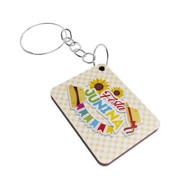 Imagem de Lembrancinha Chaveiro MDF São João Festa Junina Colorido - SupriMarket
